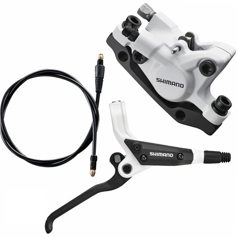 ست ترمز هیدرولیک دوچرخه شیمانو Shimano Acera BR-M395 Rear Disc Brake BL-M396 White Left Lever