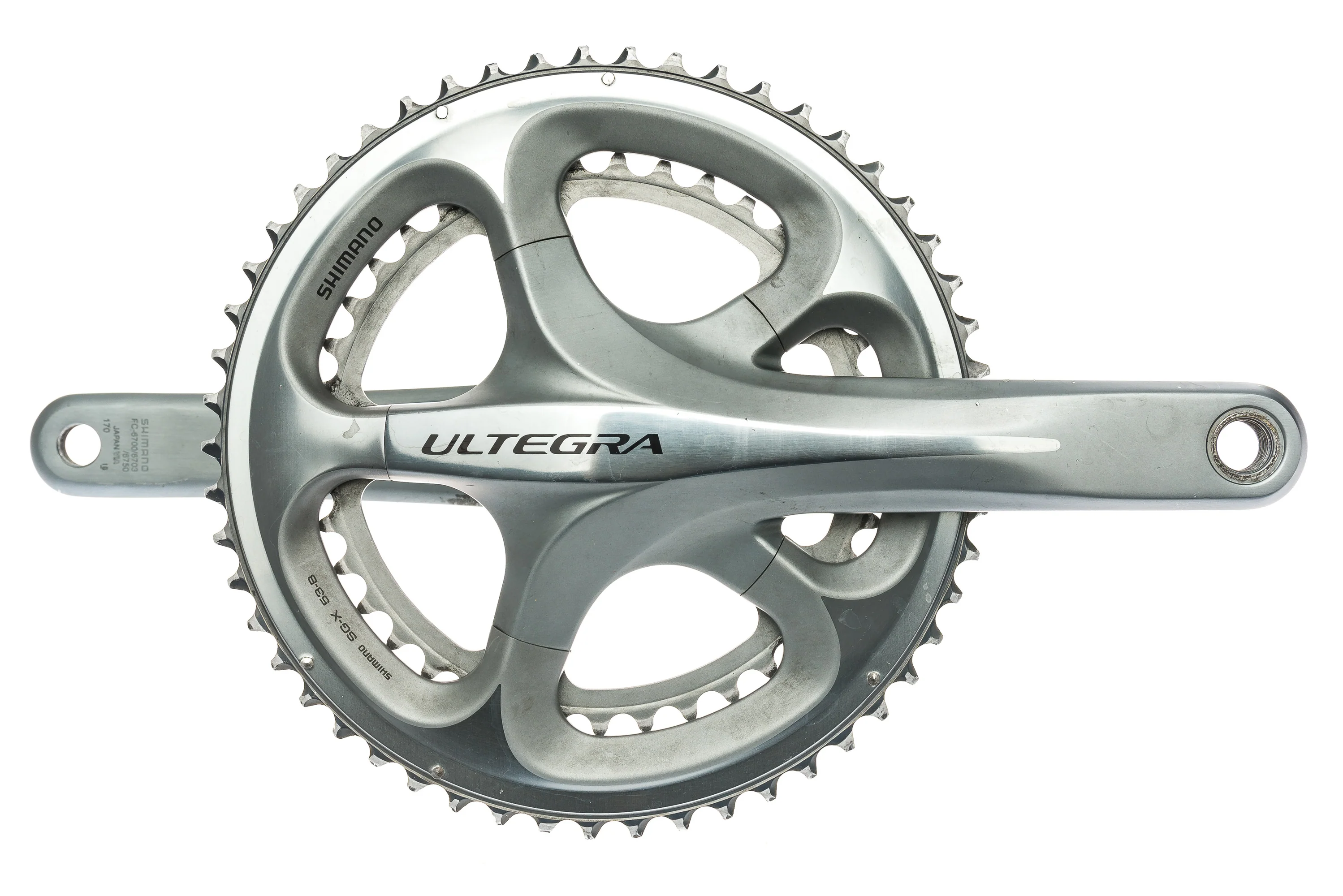طبق قامه 2*10 سرعته دوچرخه شیمانو Shimano Ultegra FC-6700 10 Speed 172.5mm 53/39T Silver